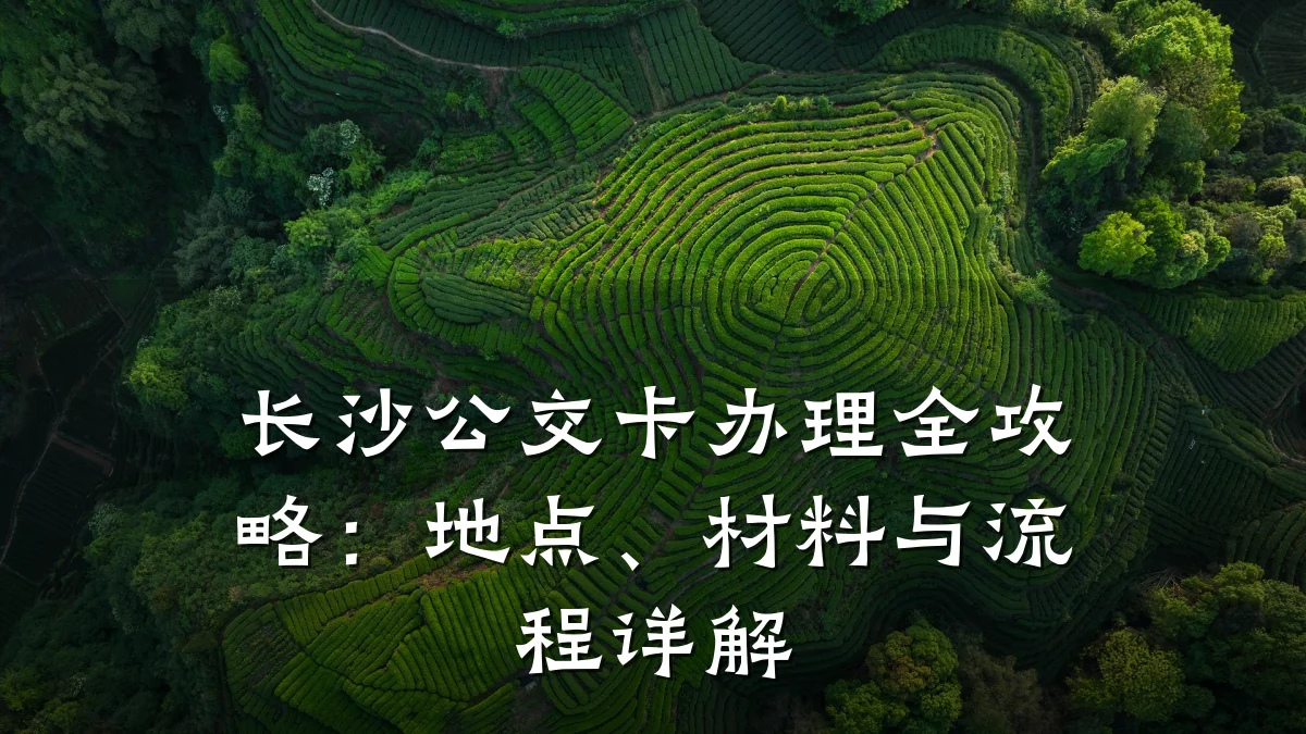 长沙公交卡办理全攻略:地点、材料与流程详解