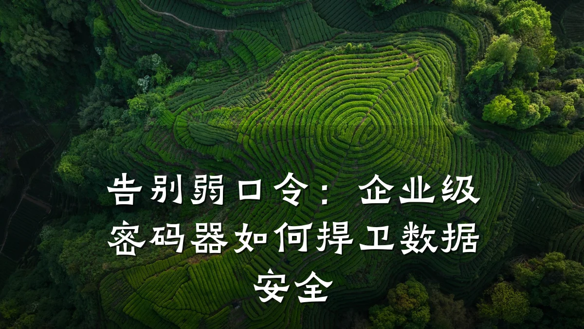 告别弱口令:企业级密码器如何捍卫数据安全
