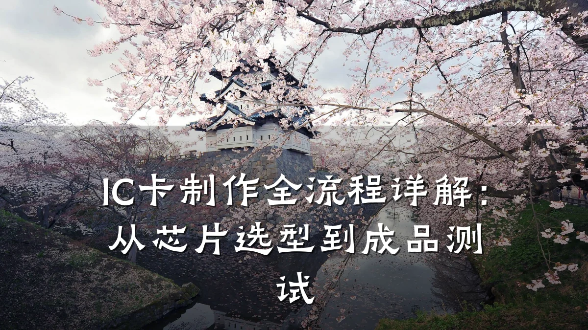 IC卡制作全流程详解:从芯片选型到成品测试
