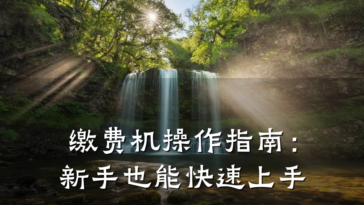 缴费机操作指南:新手也能快速上手