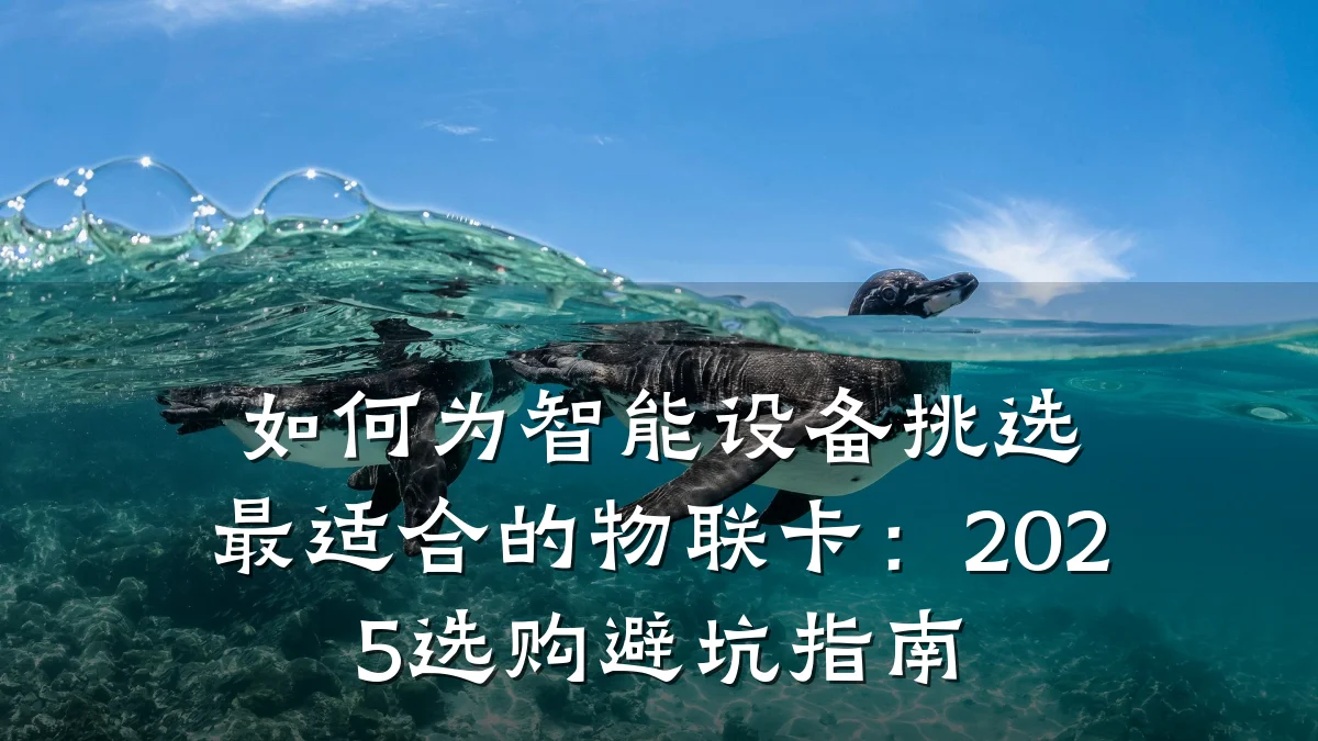 如何为智能设备挑选最适合的物联卡:2025选购避坑指南