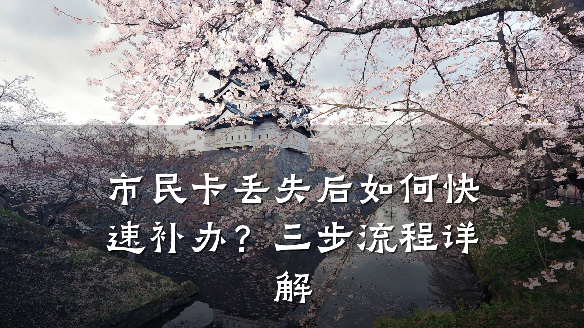 市民卡丢失后如何快速补办?三步流程详解