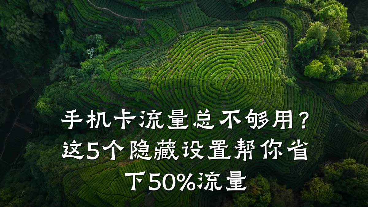 手机卡流量总不够用?这5个隐藏设置帮你省下50%流量
