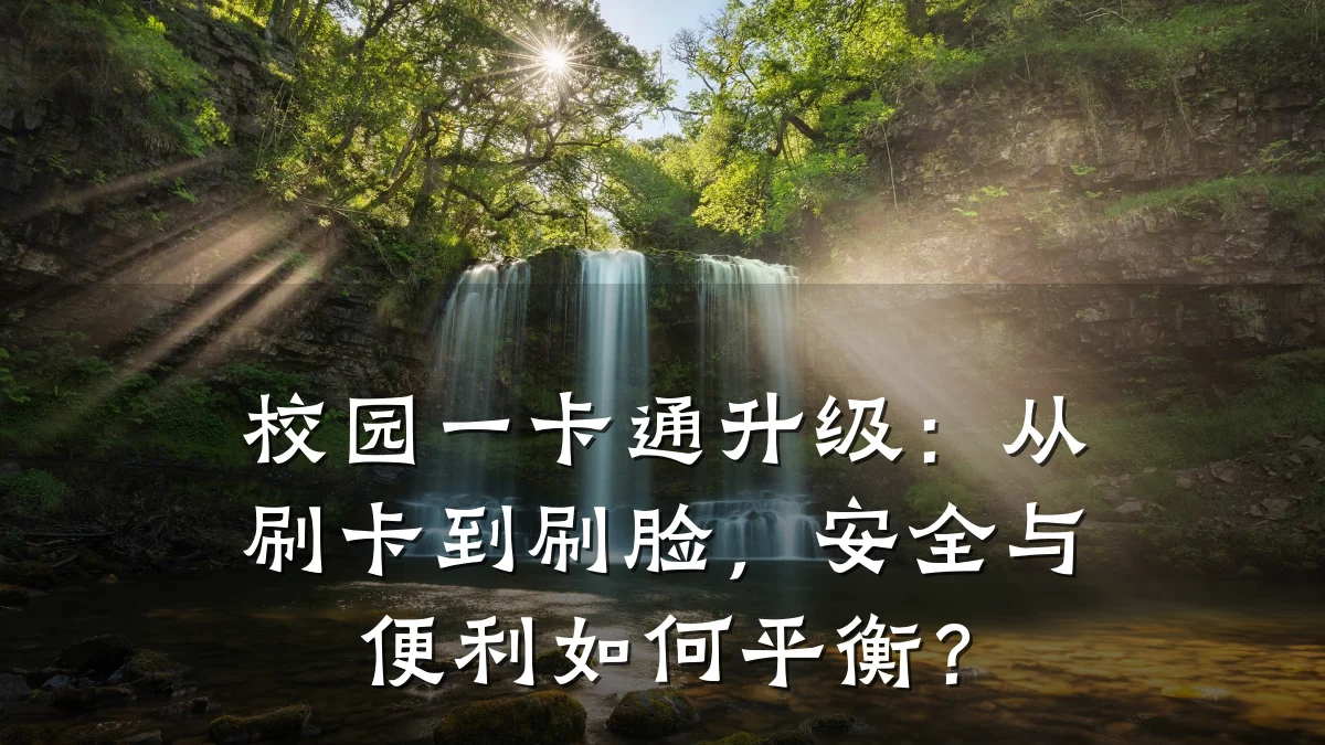 校园一卡通升级：从刷卡到刷脸，安全与便利如何平衡？