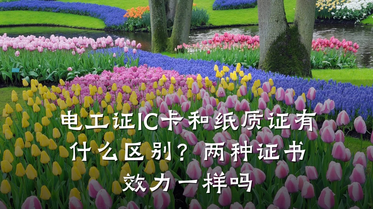 电工证IC卡和纸质证有什么区别?两种证书效力一样吗