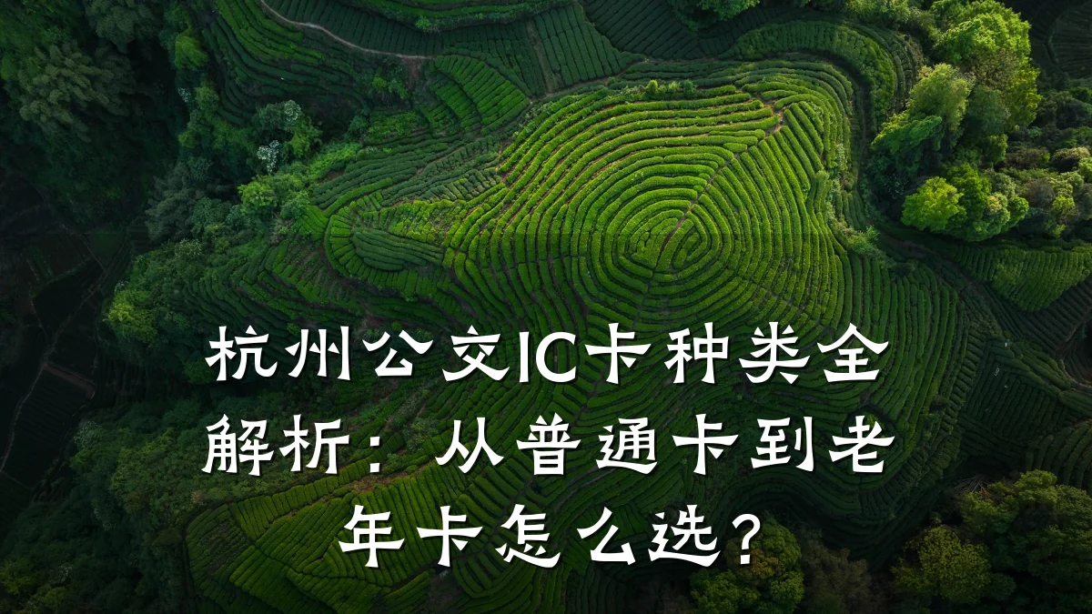 杭州公交IC卡种类全解析:从普通卡到老年卡怎么选?
