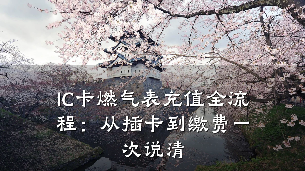 IC卡燃气表充值全流程:从插卡到缴费一次说清