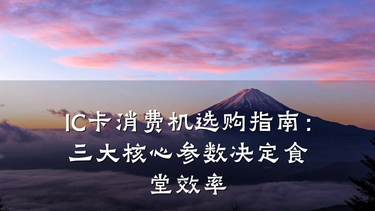IC卡消费机选购指南:三大核心参数决定食堂效率