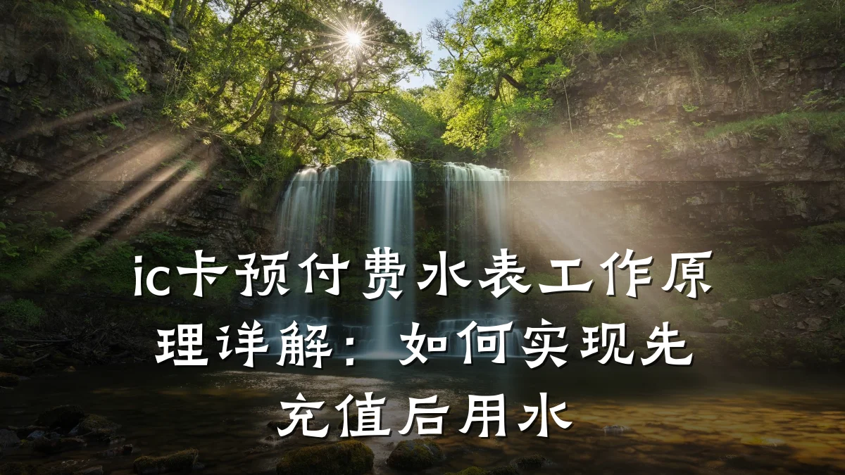 ic卡预付费水表工作原理详解:如何实现先充值后用水