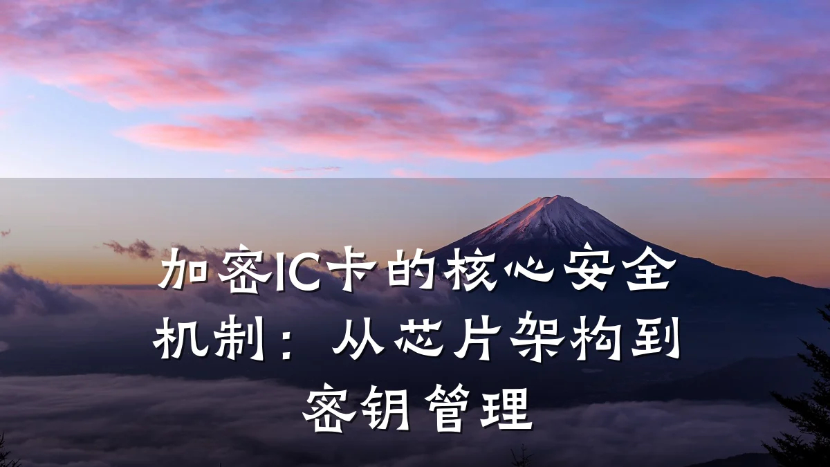 加密IC卡的核心安全机制:从芯片架构到密钥管理