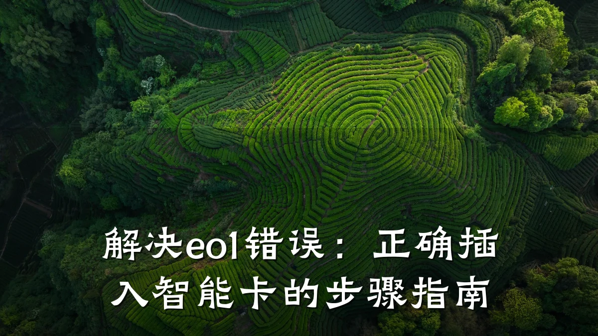 解决eo1错误:正确插入智能卡的步骤指南