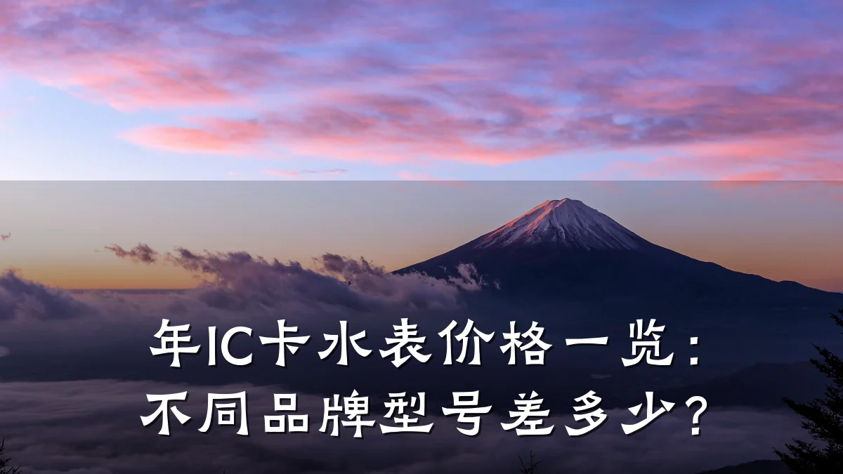 年IC卡水表价格一览:不同品牌型号差多少?