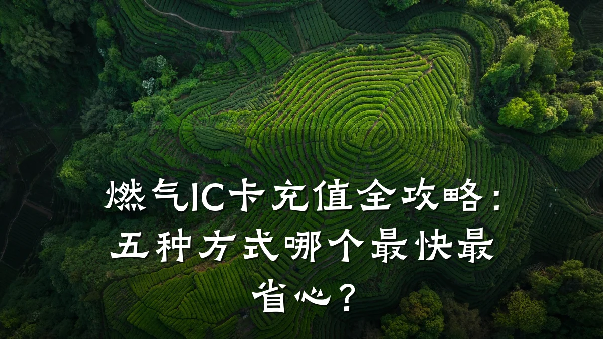 燃气IC卡充值全攻略:五种方式哪个最快最省心?
