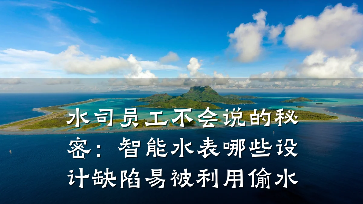 水司员工不会说的秘密:智能水表哪些设计缺陷易被利用偷水