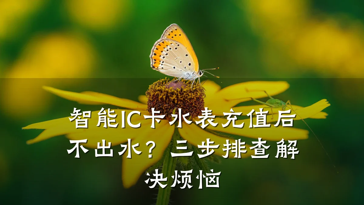 智能IC卡水表充值后不出水?三步排查解决烦恼