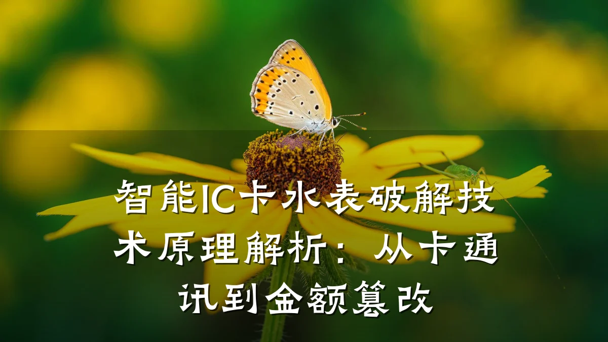 智能IC卡水表破解技术原理解析：从卡通讯到金额篡改