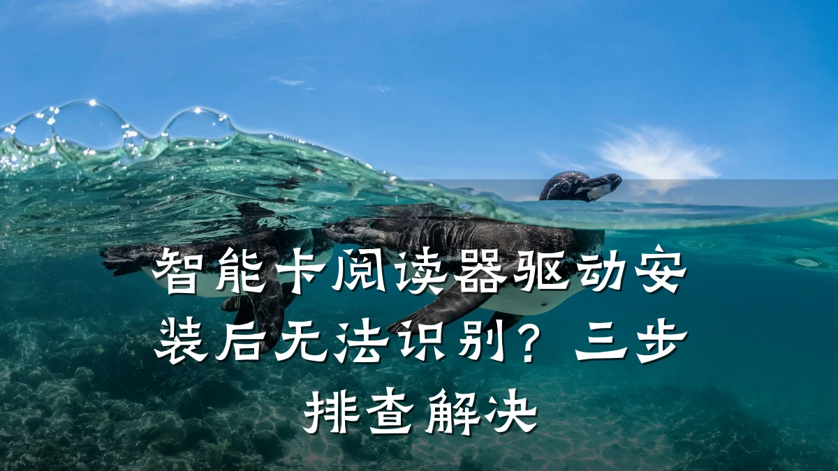 智能卡阅读器驱动安装后无法识别？三步排查解决