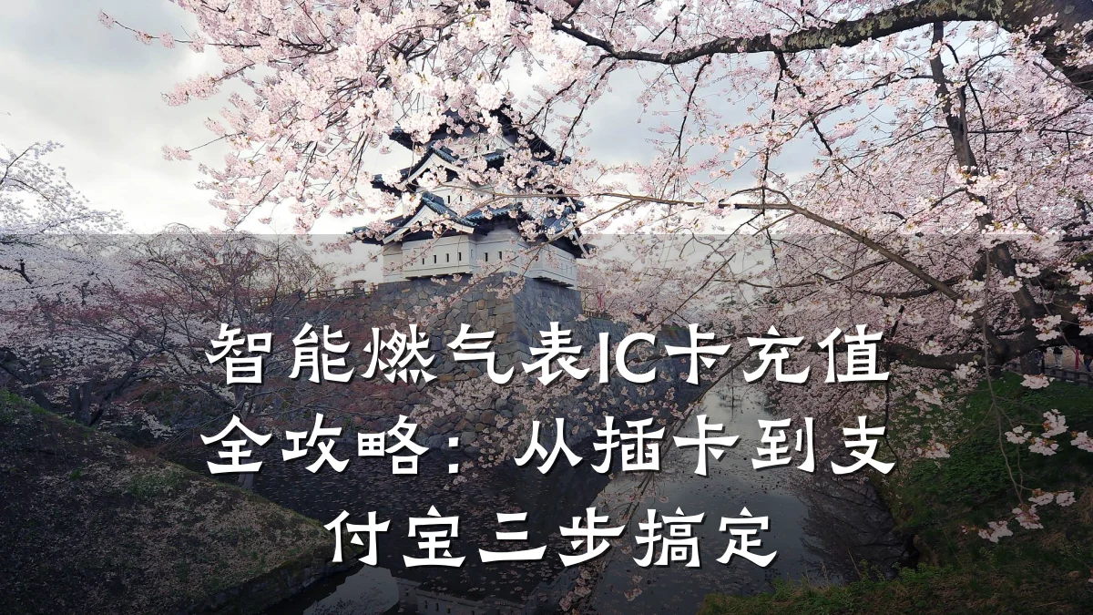 智能燃气表IC卡充值全攻略：从插卡到支付宝三步搞定