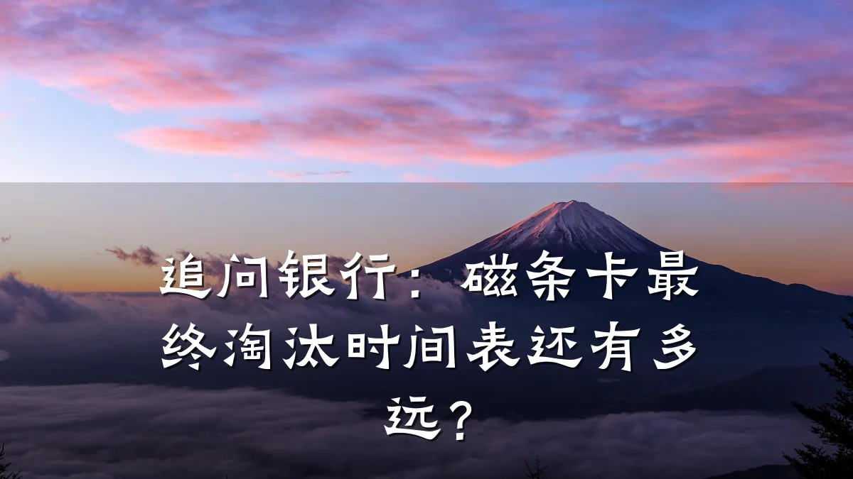 追问银行:磁条卡最终淘汰时间表还有多远?